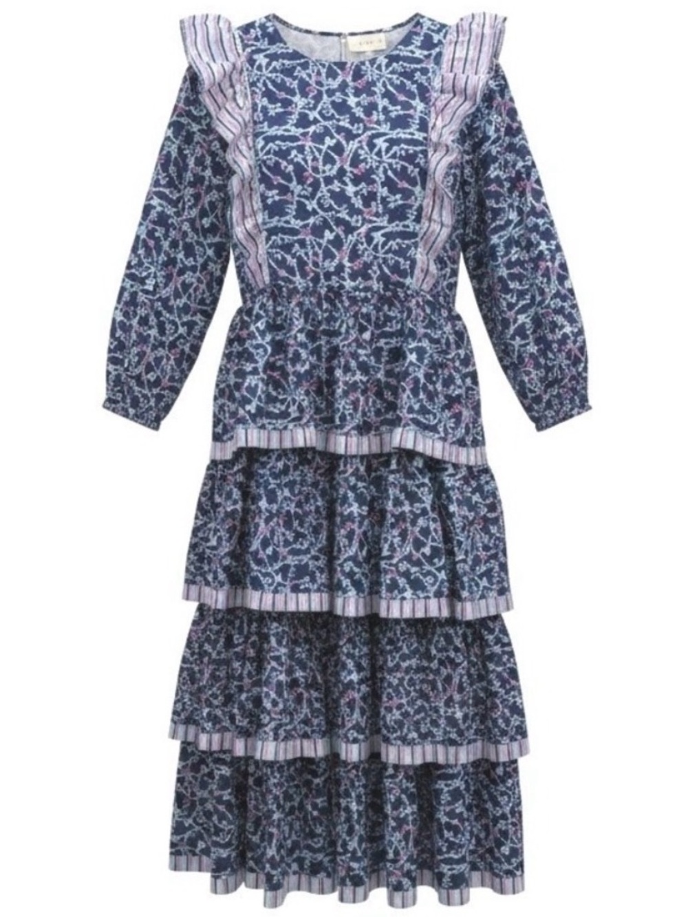 NWT Simply Southern Hayley Bow Print Tiered Maxi Dress, Size XL